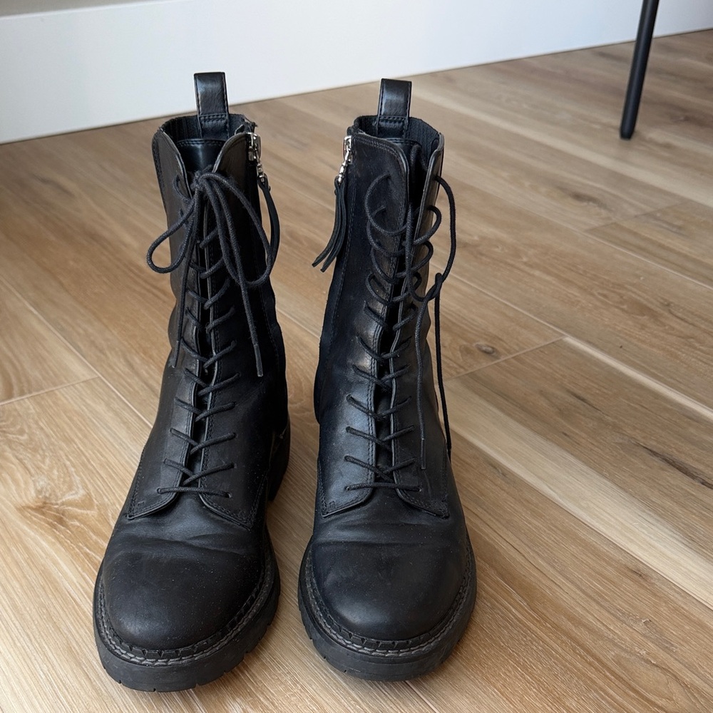 Sam Edelman Black Combat Boots